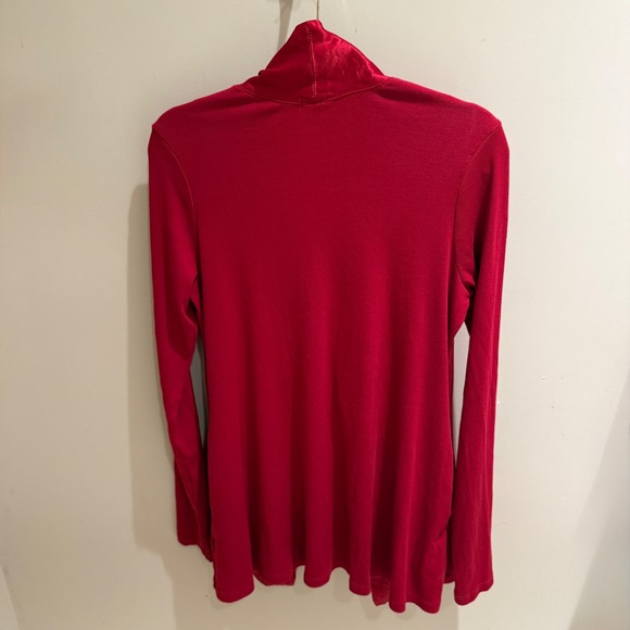 PJ Harlow 3 Piece Pajama Set Red Satin Camisole Shorts Ribbed Cardigan M - Picture 11 of 11